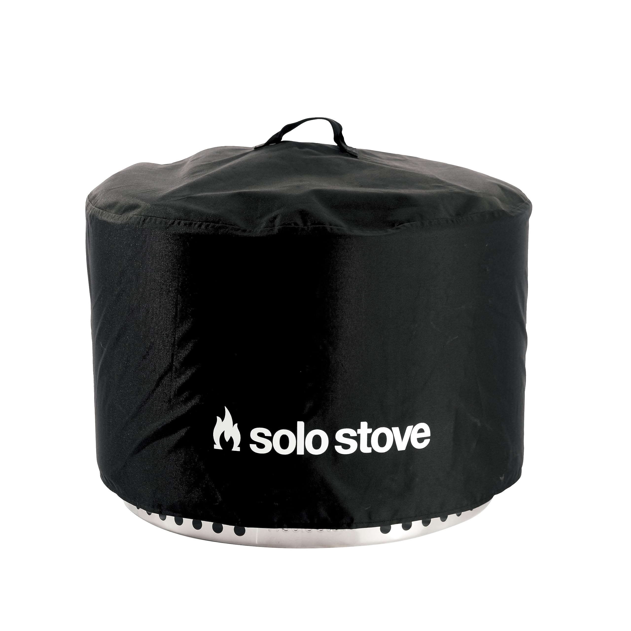 Solo Stove Yukon Shelter black waterproof fire pit cover front view