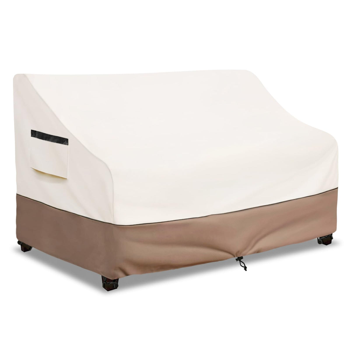 SoloToo Outdoor Couch Cover front view in beige