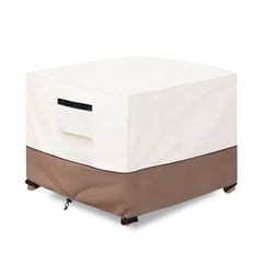 SoloToo Outdoor Ottoman Cover beige front view