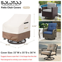 SoloToo Patio Chair Covers on patio chairs