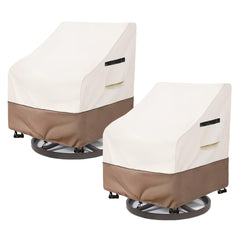SoloToo Patio Chair Covers waterproof beige front view
