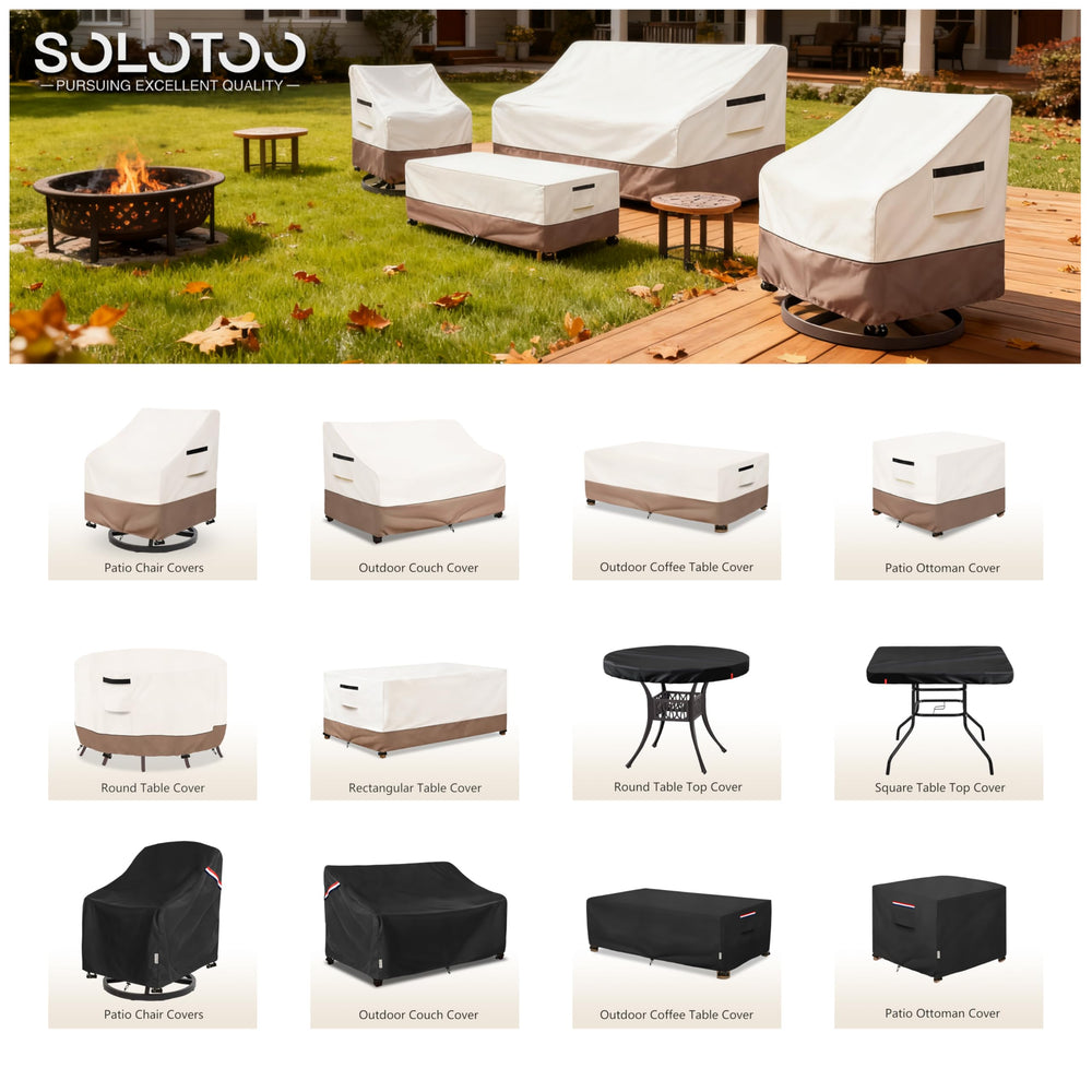 SoloToo Patio Chair Covers with storage bag
