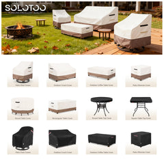 SoloToo Patio Chair Covers with storage bag