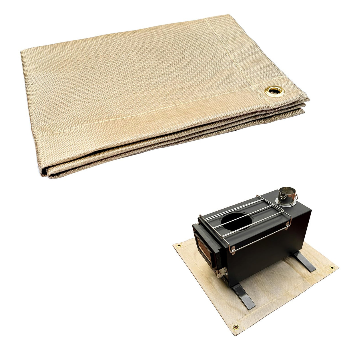 SoloWilder Fire Pit Mat 20-inch front view