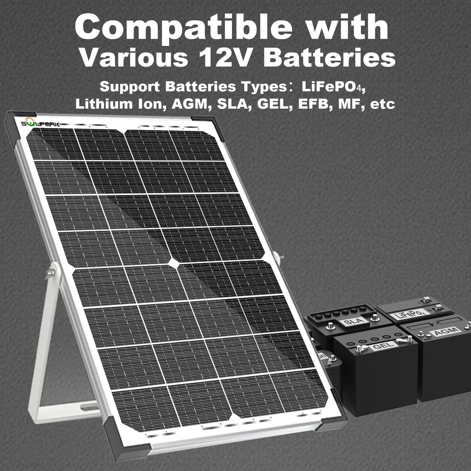 SOLPERK solar charger LED indicators monitoring