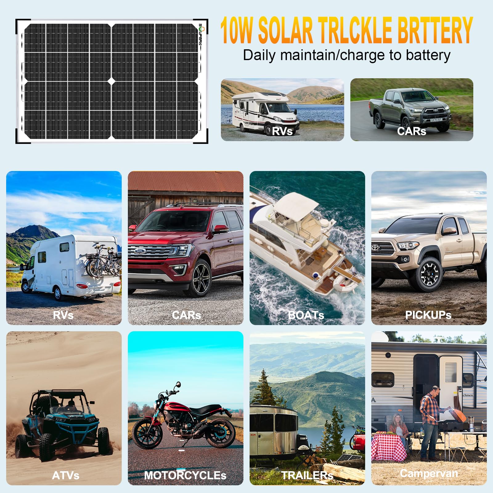 SOLPERK solar charger packaging and contents