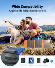 SOLUPUP 30W Portable Solar Charger in outdoor camping setting