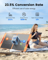 SOLUPUP solar panel in outdoor camping setup