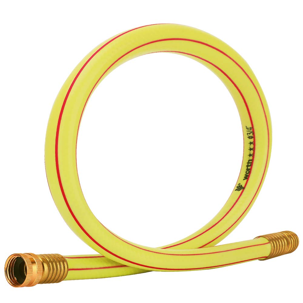 Solution4Patio 3ft garden hose front view with yellow and red colour
