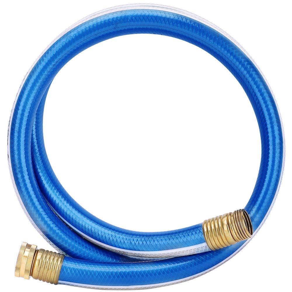 Solution4Patio 5ft garden hose with blue and white fittings