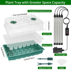 Sondiko seed starter tray with adjustable vents for humidity control