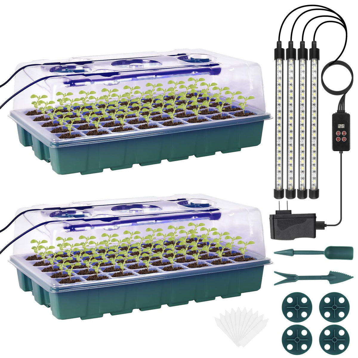 Sondiko Seed Starter Tray with grow light and digital controller