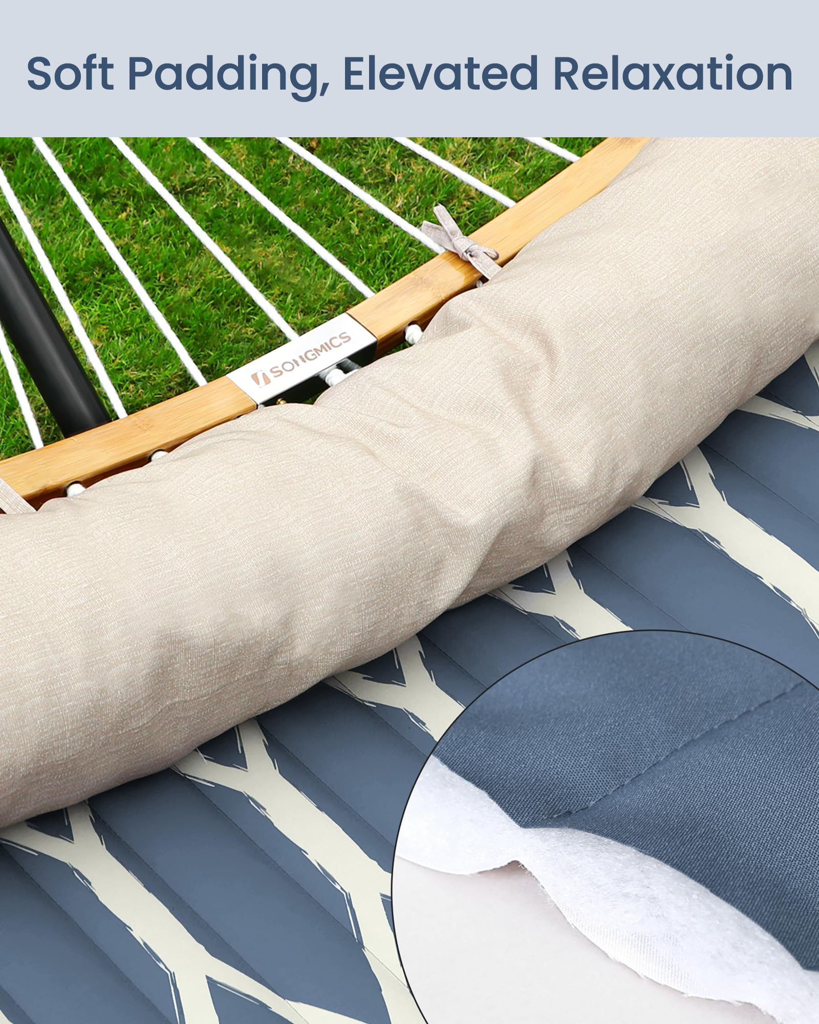 SONGMICS Double Hammock in garden setting