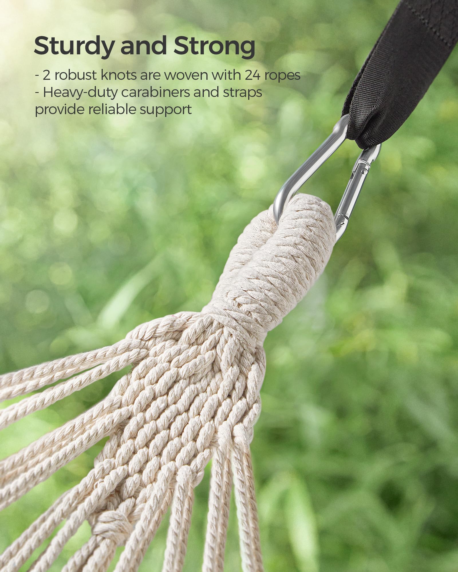 SONGMICS Double Hammock packed in carry bag