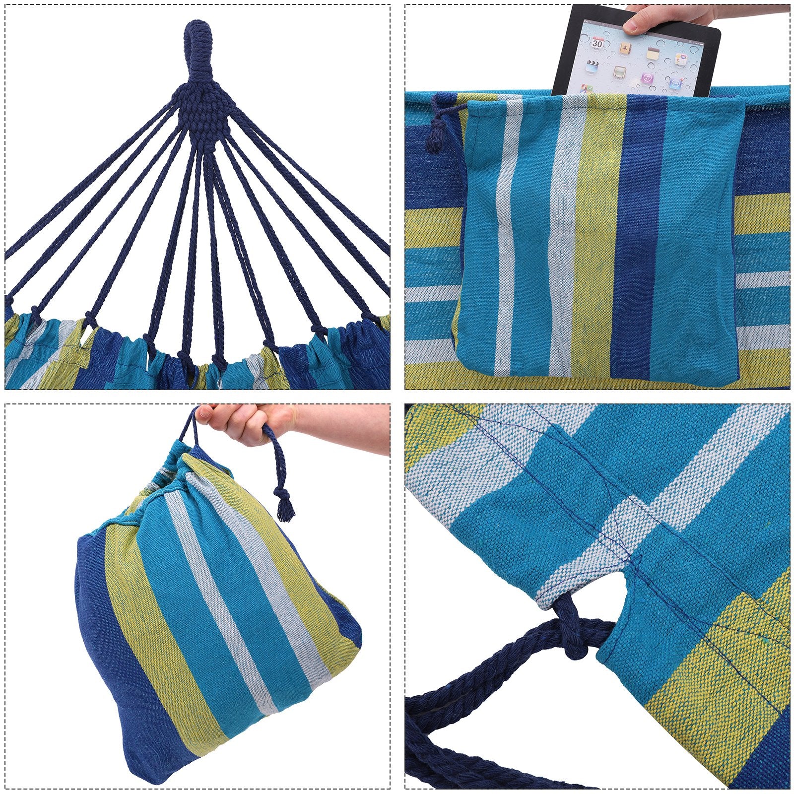 SONGMICS double hammock with carabiners and straps