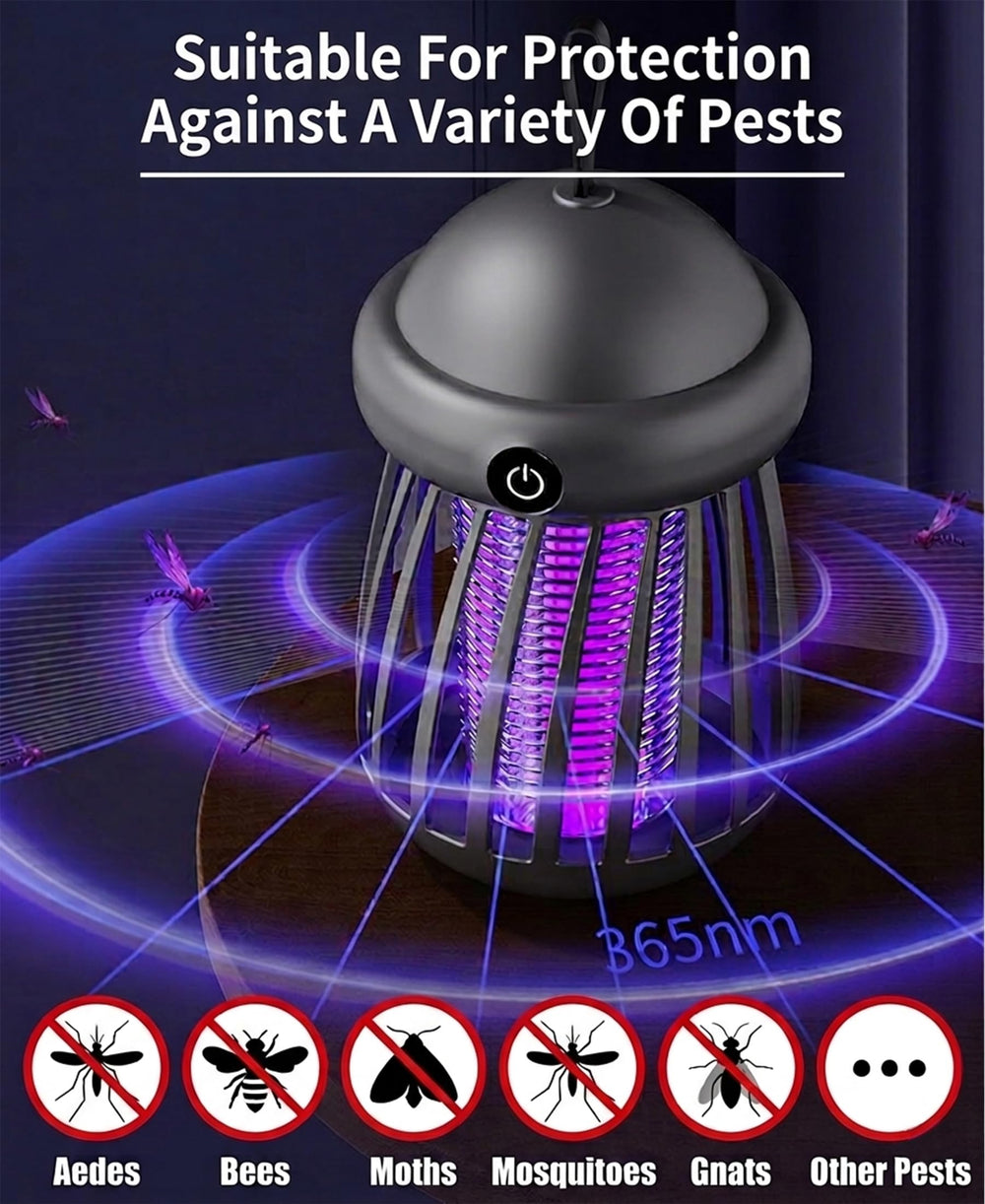 SonicPulse Electric Fly Zapper in use at patio evening setting