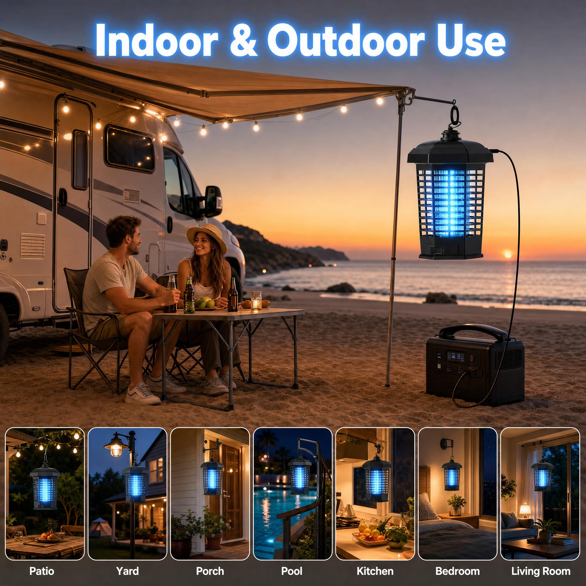 SonicPulse Electric Insect Zapper side view