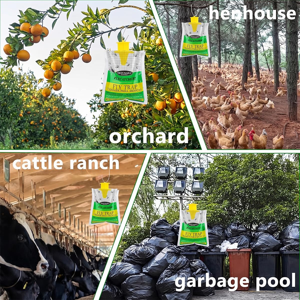 SonicPulse fly trap disposal process in trash bag