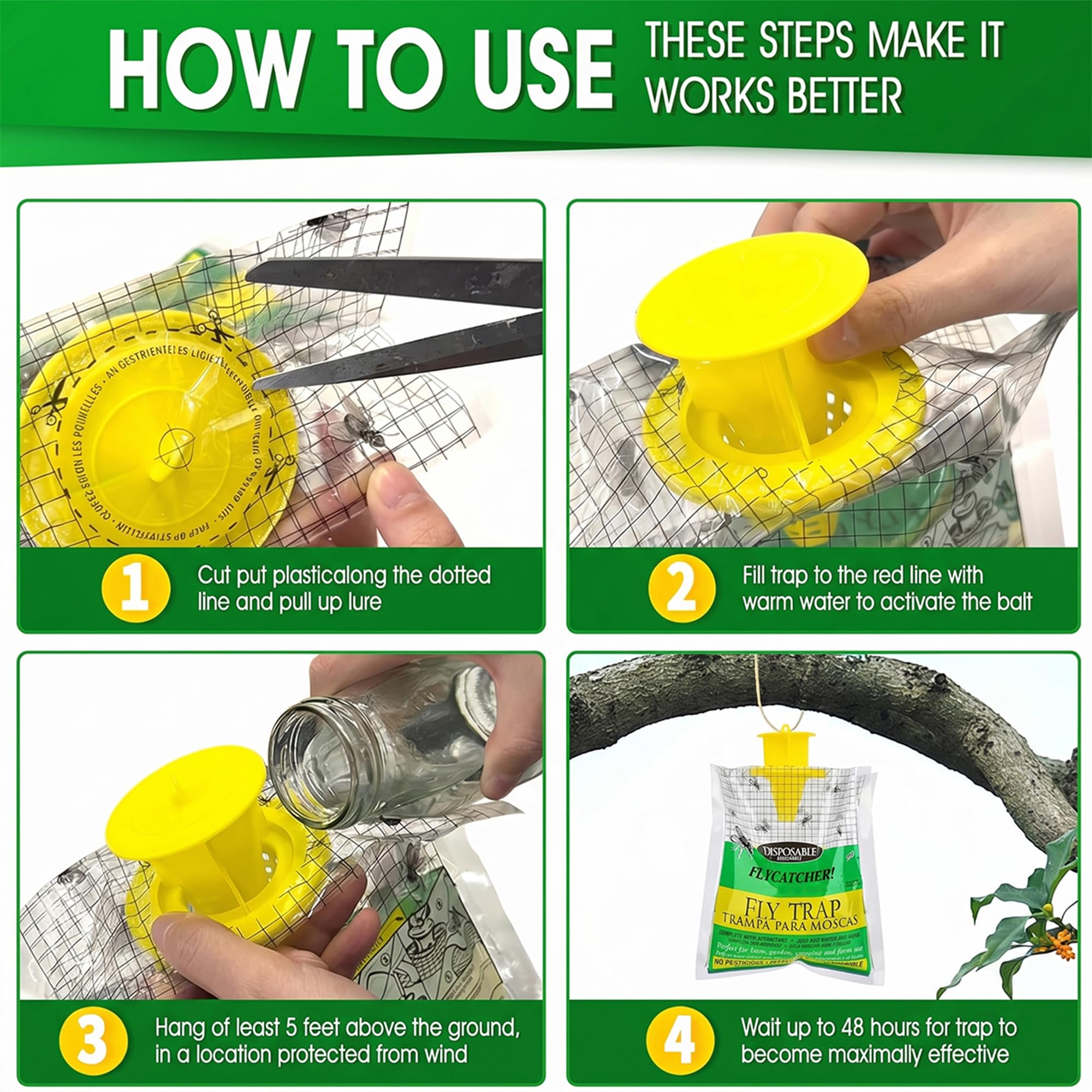 SonicPulse fly trap filled with water for activation