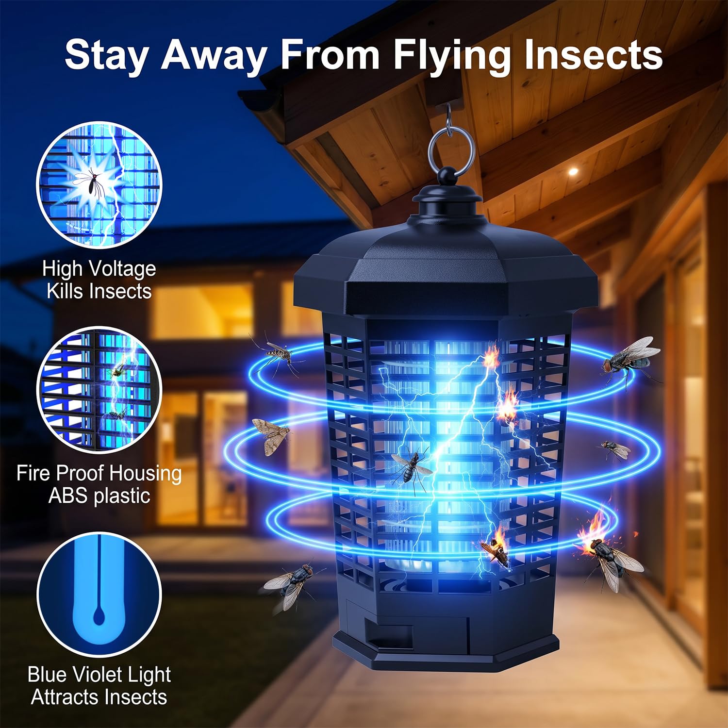 SonicPulse Insect Zapper with detachable tray for easy cleaning