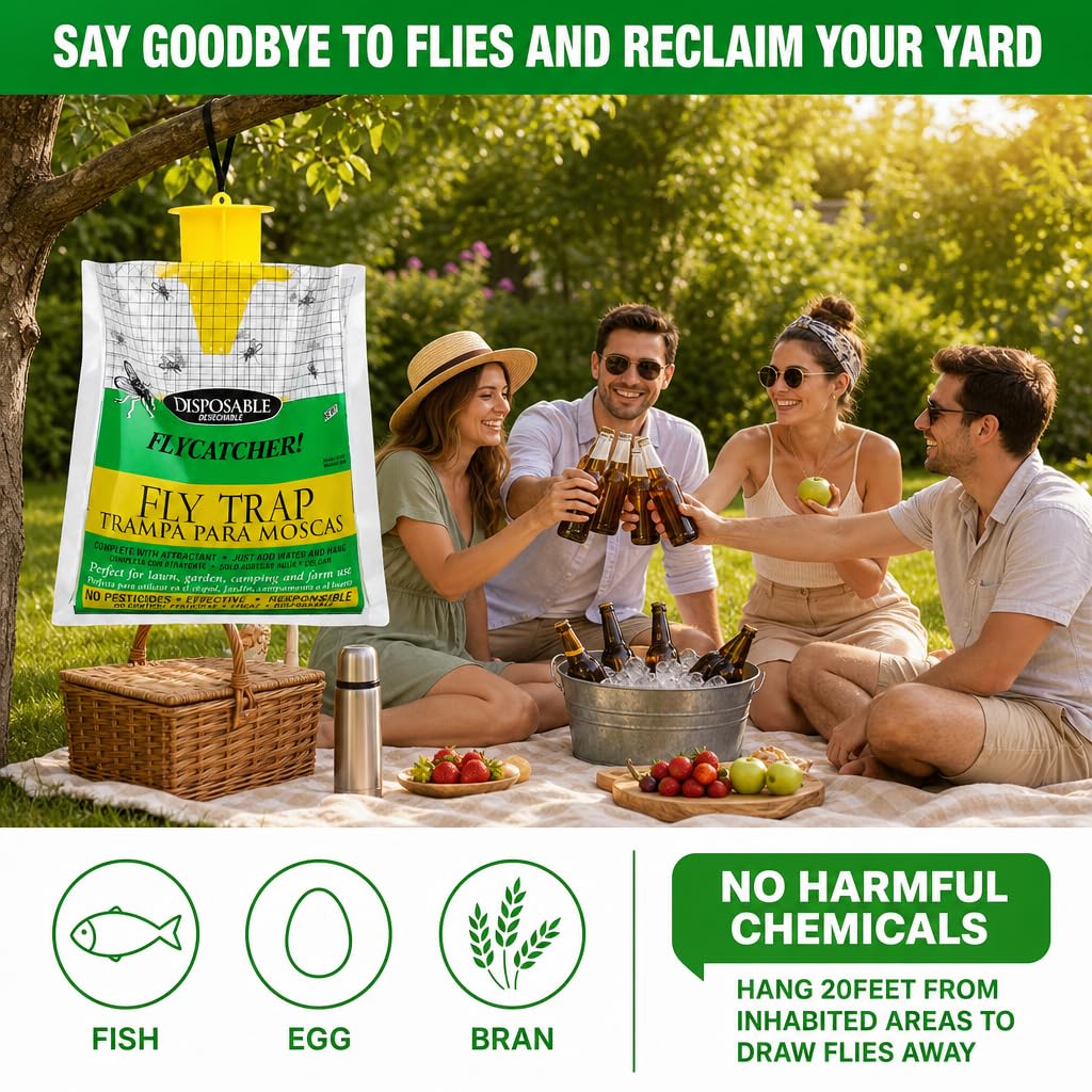 SonicPulse Outdoor Fly Trap 4 Pack packaging view
