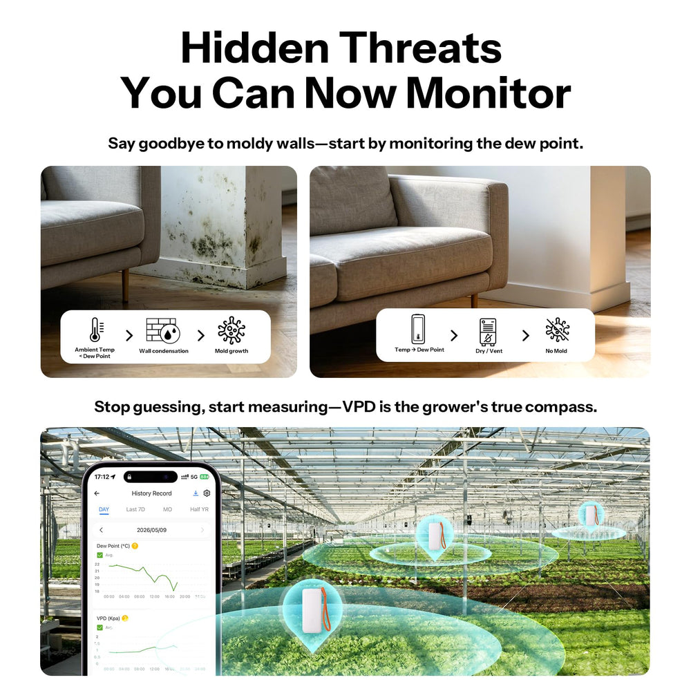 SONOFF SNZB-02B sensor monitoring humidity levels