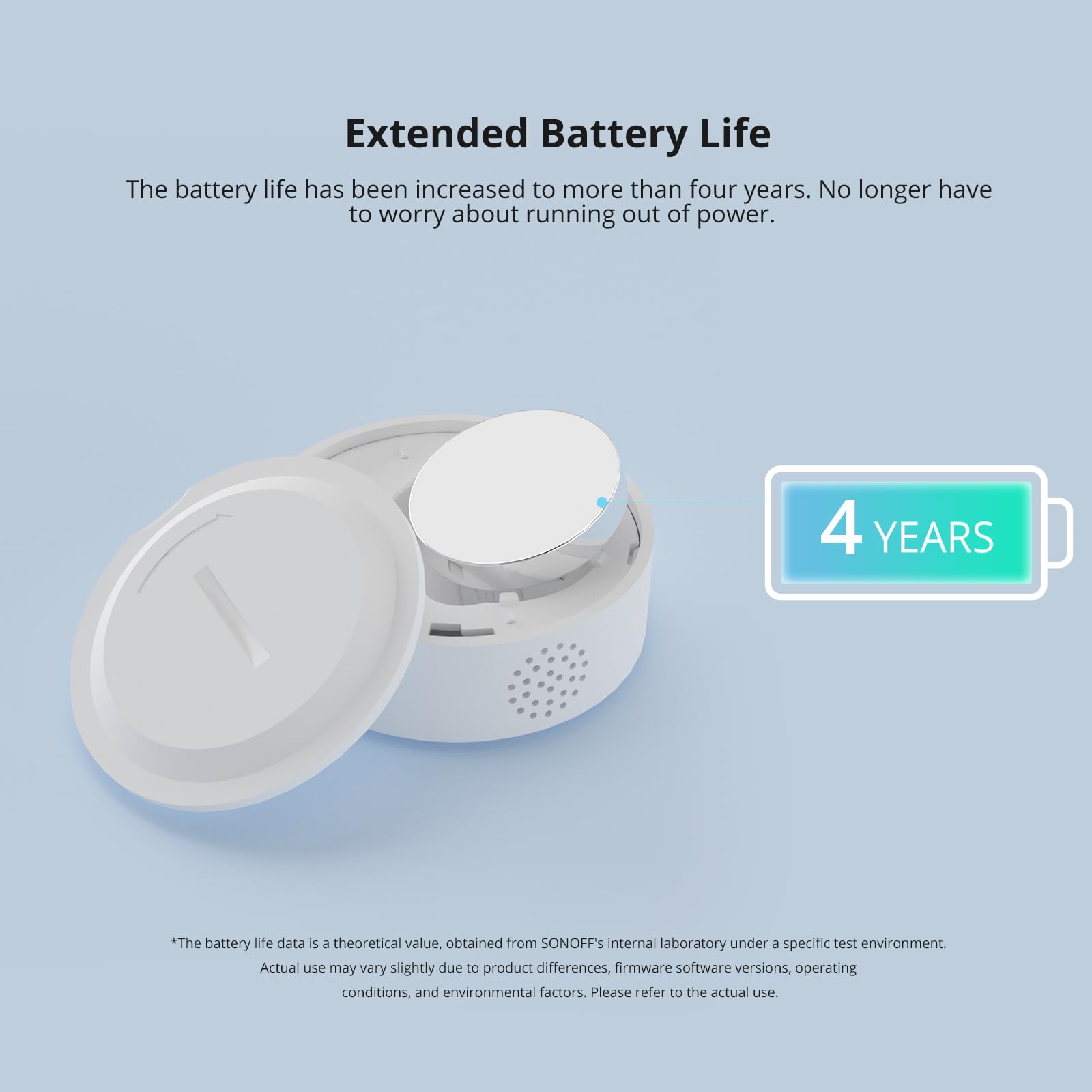 SONOFF SNZB-02P side view highlighting sensor design