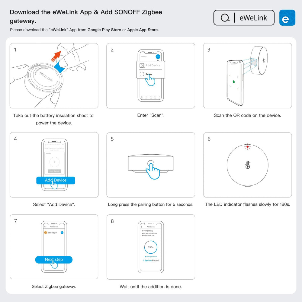 SONOFF SNZB-02P Temperature Humidity Sensor in use