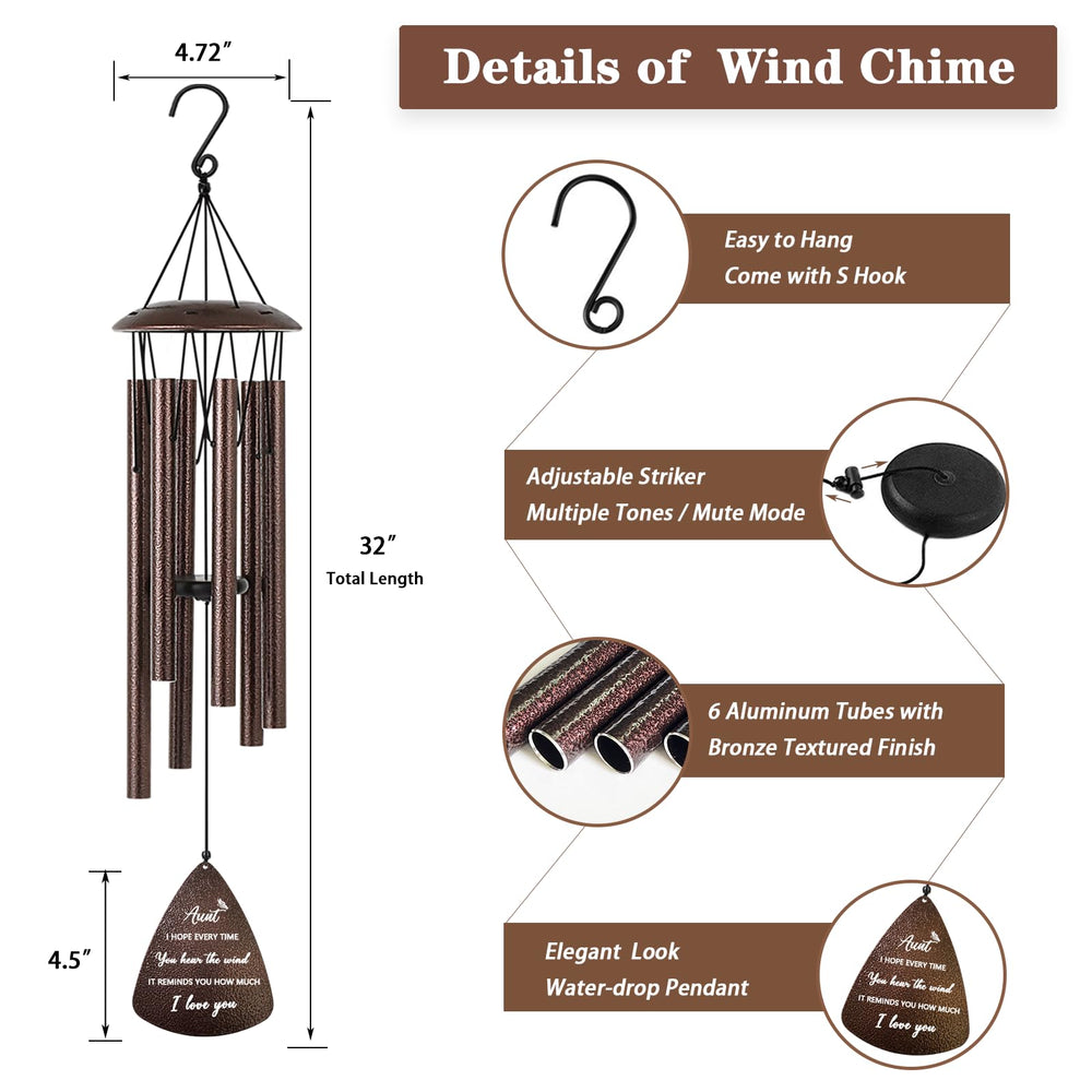 Soopau wind chime displayed indoors on a window
