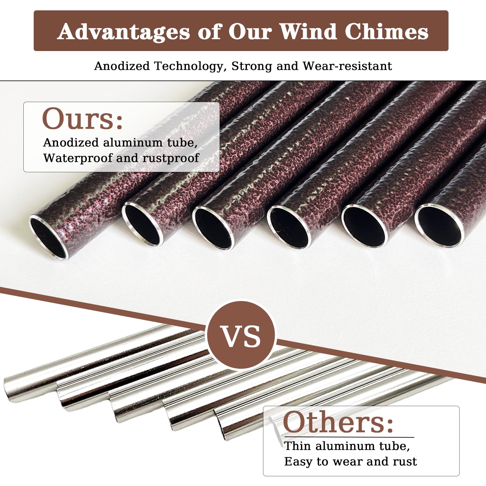 Soopau wind chimes displayed indoors creating a serene ambiance