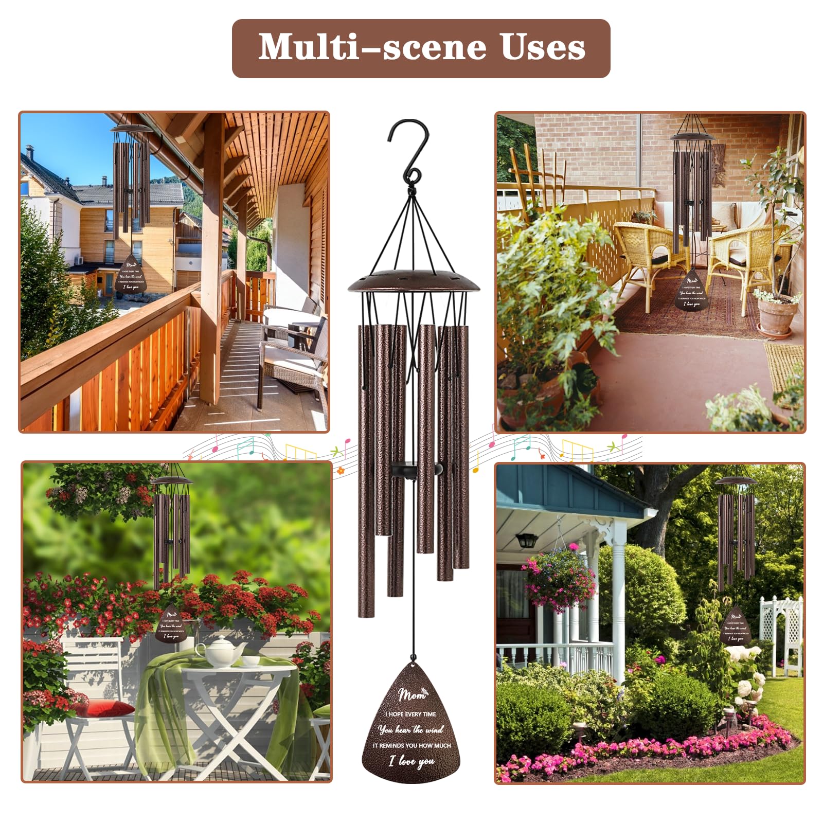 Soopau wind chimes packaged for gifting