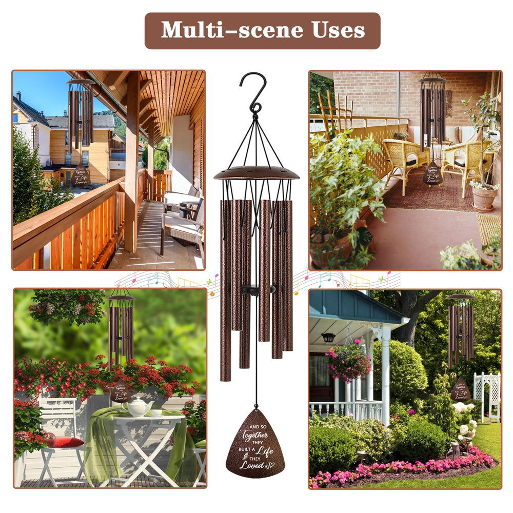 Soopau wind chimes with greeting card for wedding gift presentation