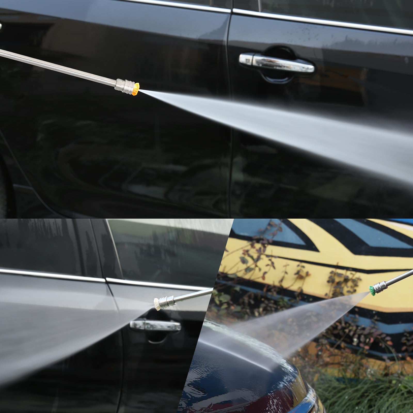 Sooprinse extension wand showing connection to pressure washer gun