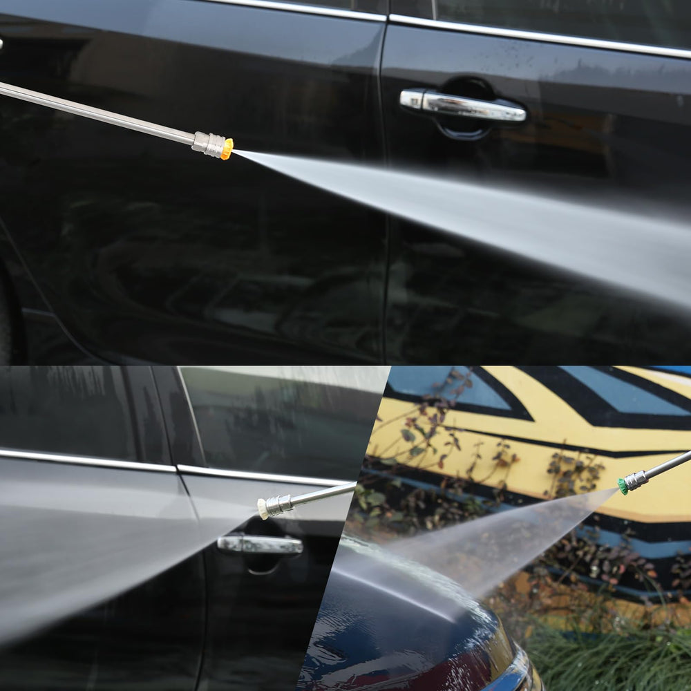 Sooprinse extension wand showing connection to pressure washer gun