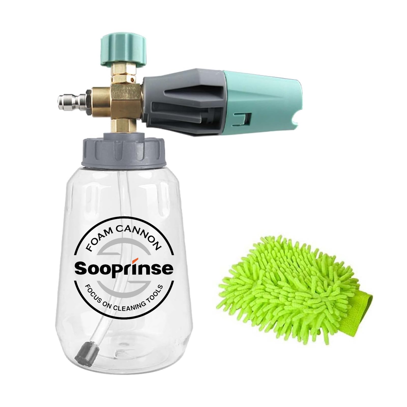 Sooprinse Foam Cannon front view with transparent body