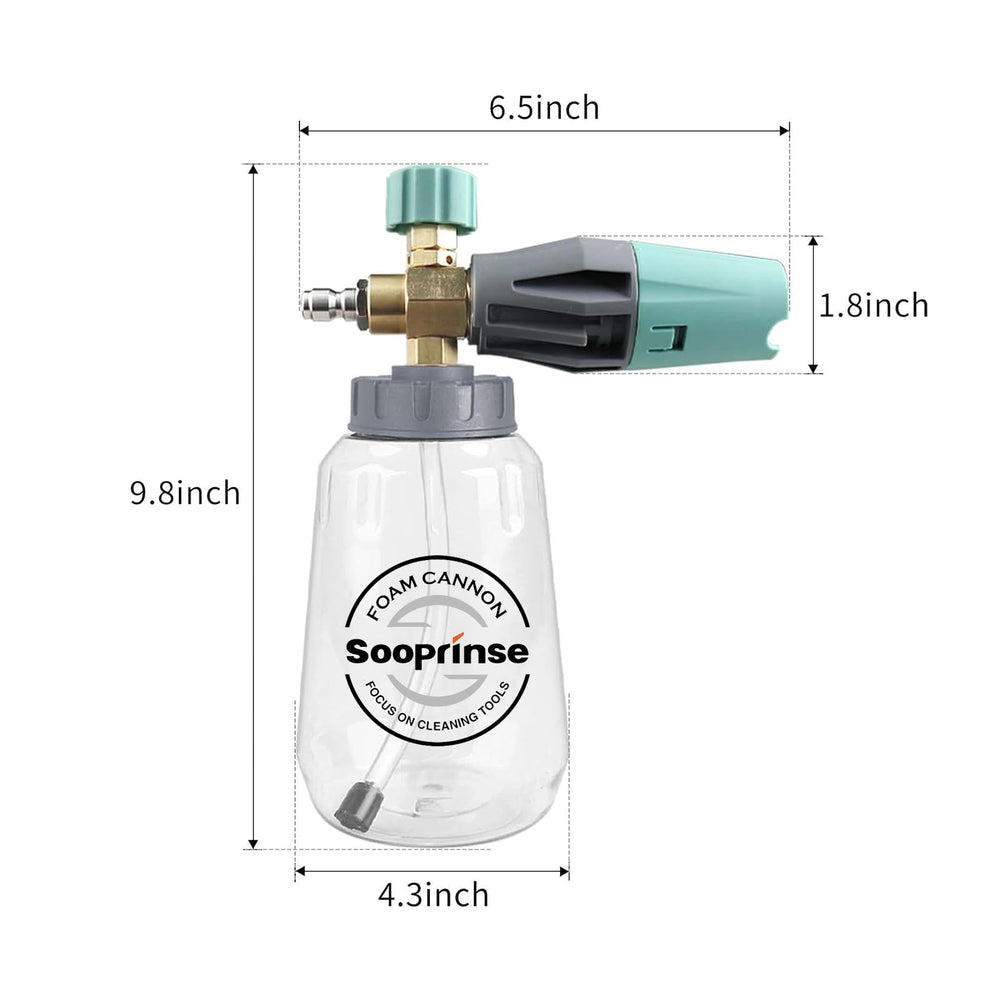 Sooprinse Foam Cannon packaging and accessories