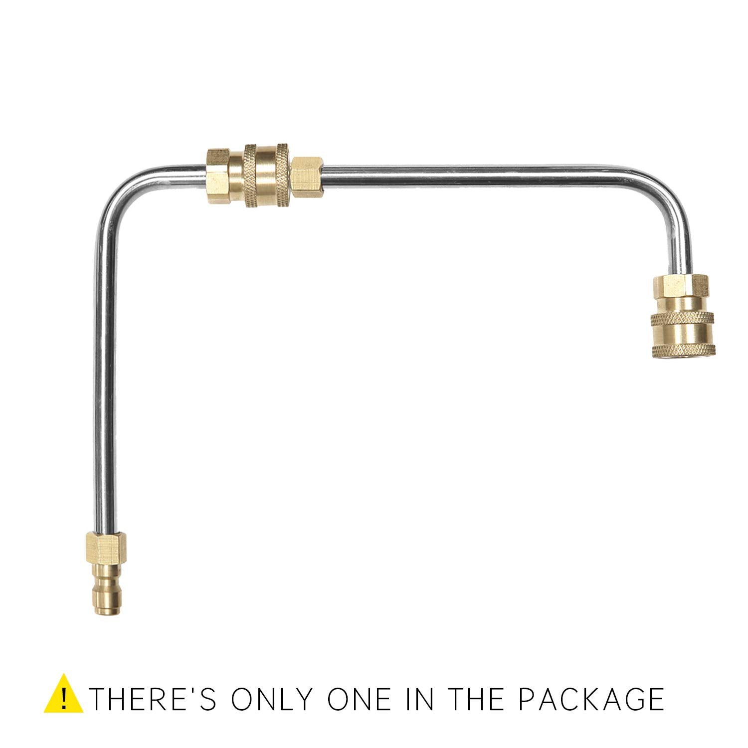 Sooprinse Gutter Cleaner attached to a pressure washer
