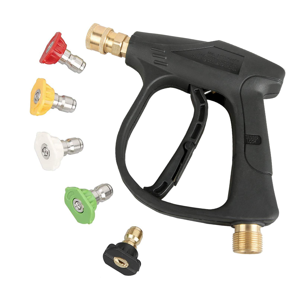 Sooprinse High Pressure Washer Gun front view black