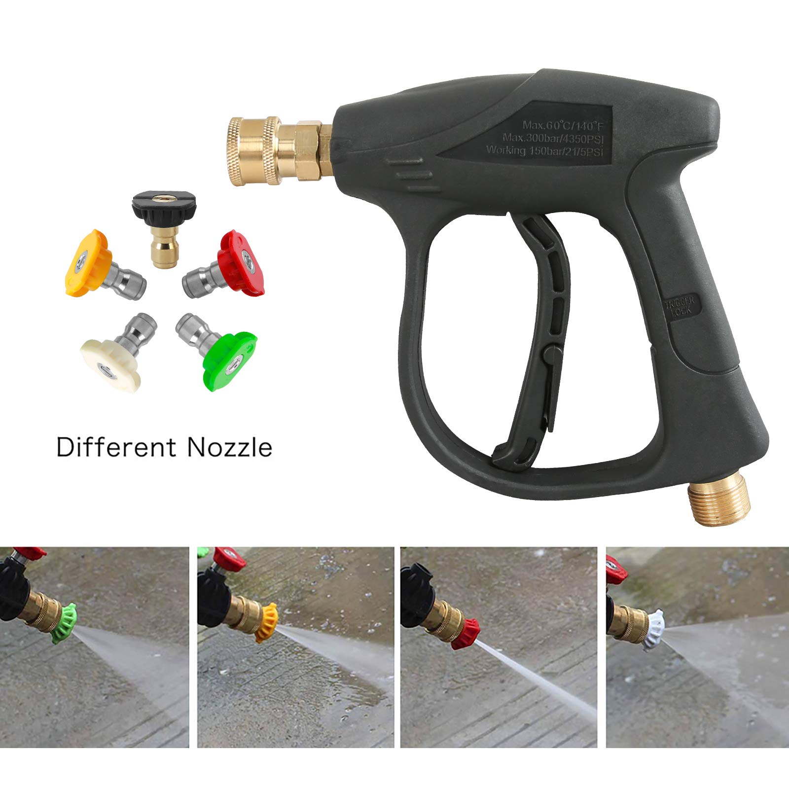 Sooprinse High Pressure Washer Gun usage demonstration