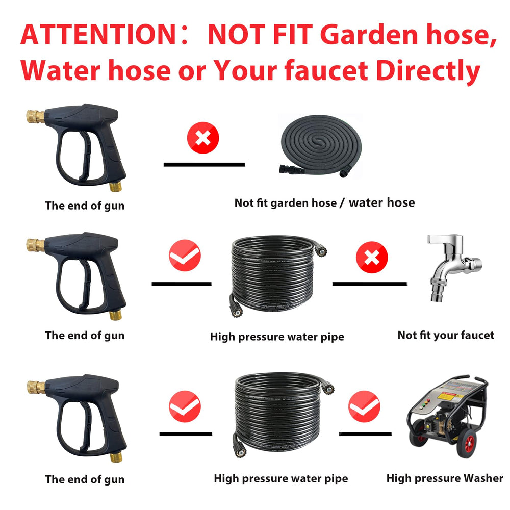 Sooprinse High Pressure Washer Gun with five nozzles