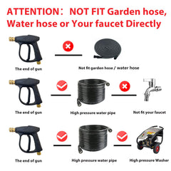 Sooprinse High Pressure Washer Gun with five nozzles