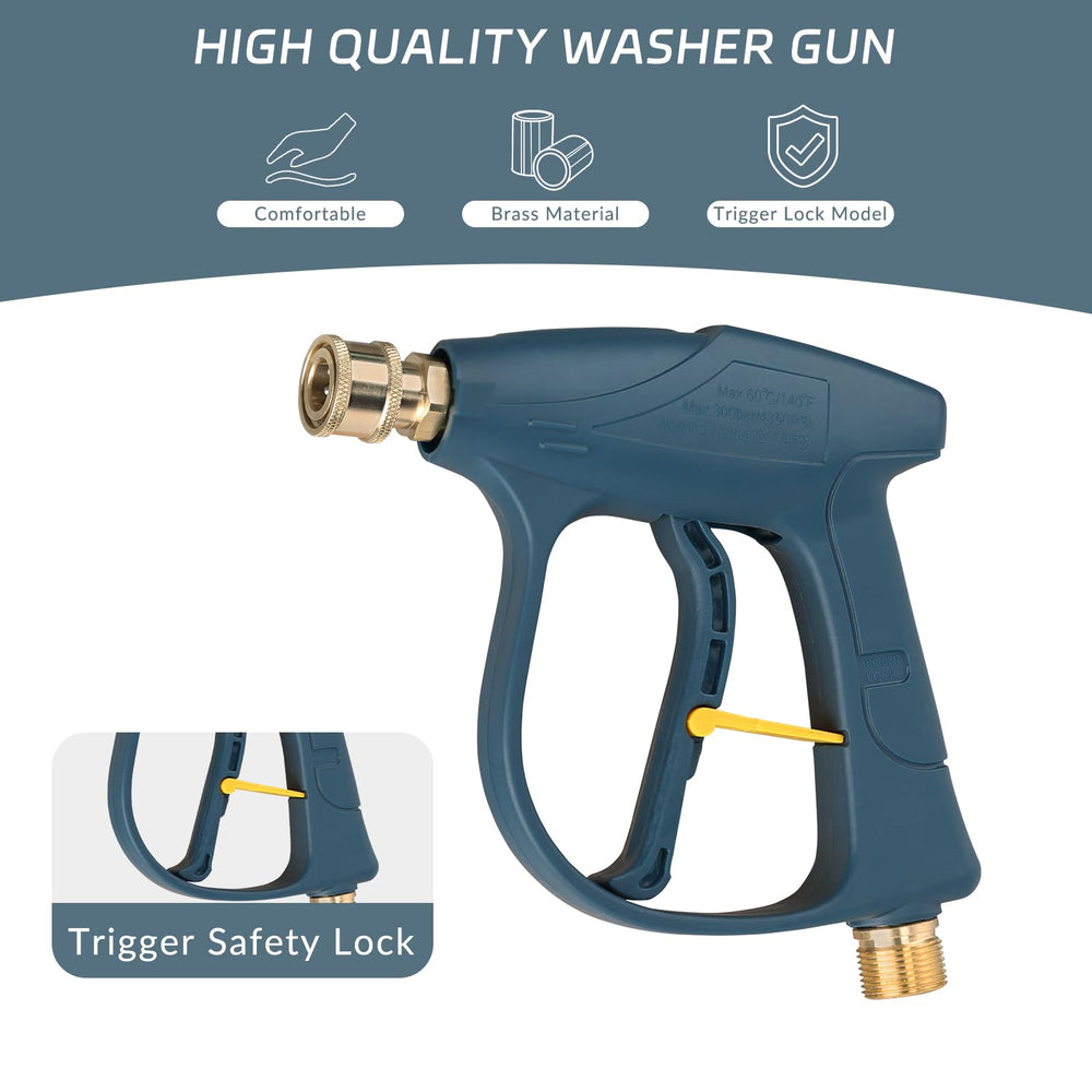 Sooprinse High Pressure Washer Gun with locking safety handle