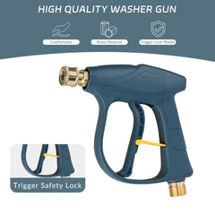 Sooprinse High Pressure Washer Gun with locking safety handle