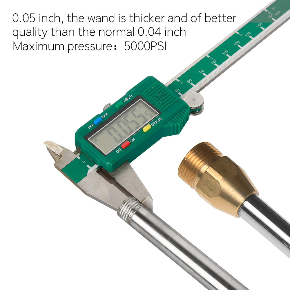 Sooprinse Pressure Washer Wand with various spray tips