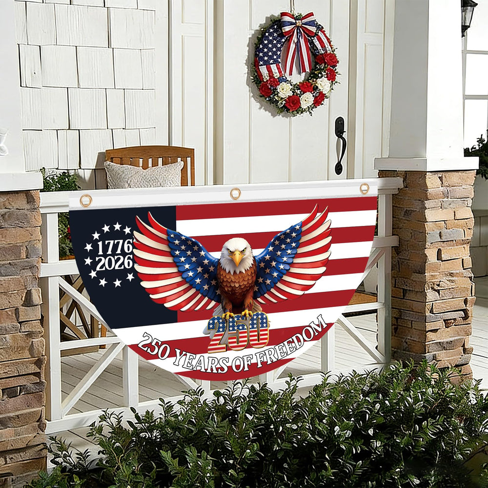 Sophena 2PCS USA Bunting Flag packaging display