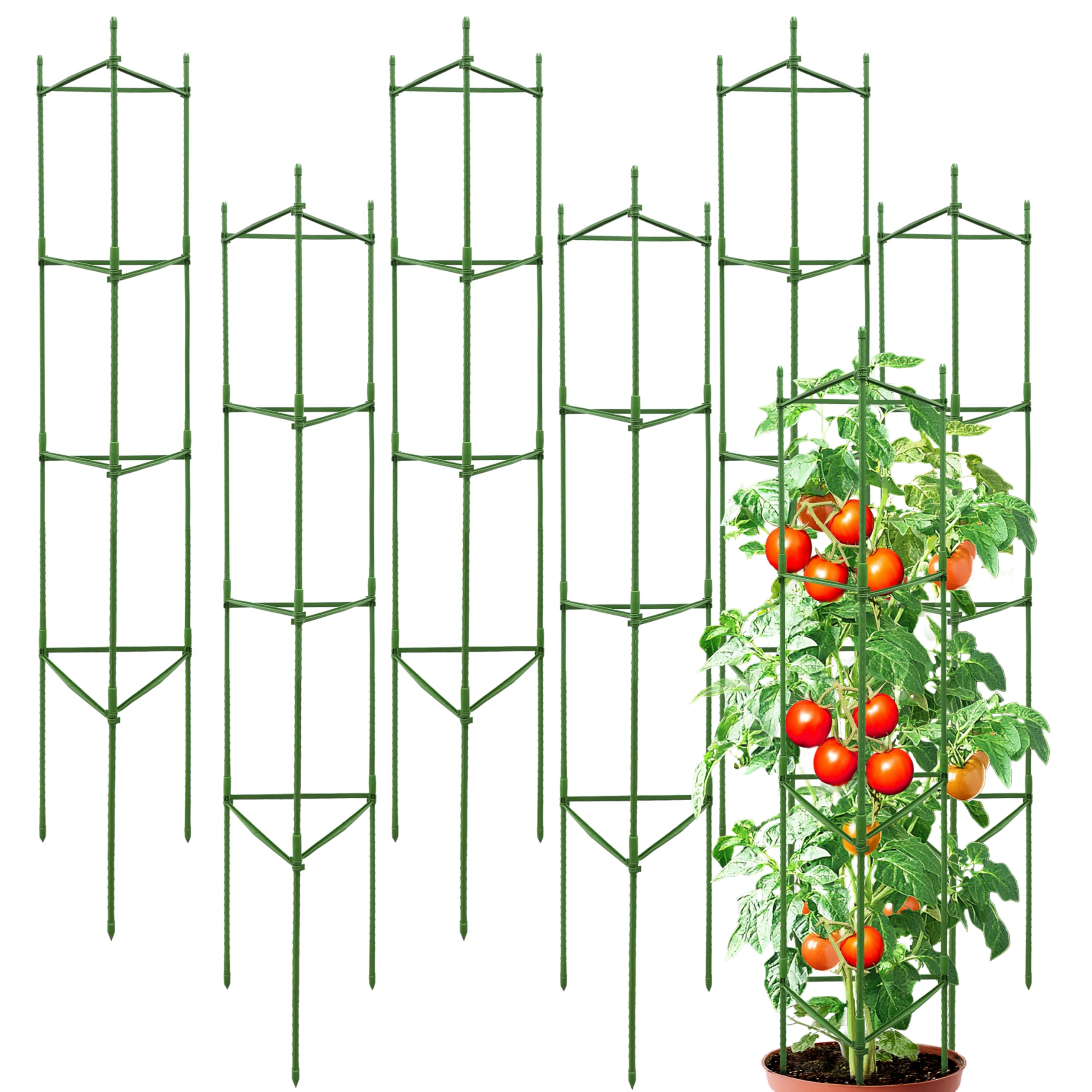 SORANGEUN 63-inch heavy-duty tomato cage front view