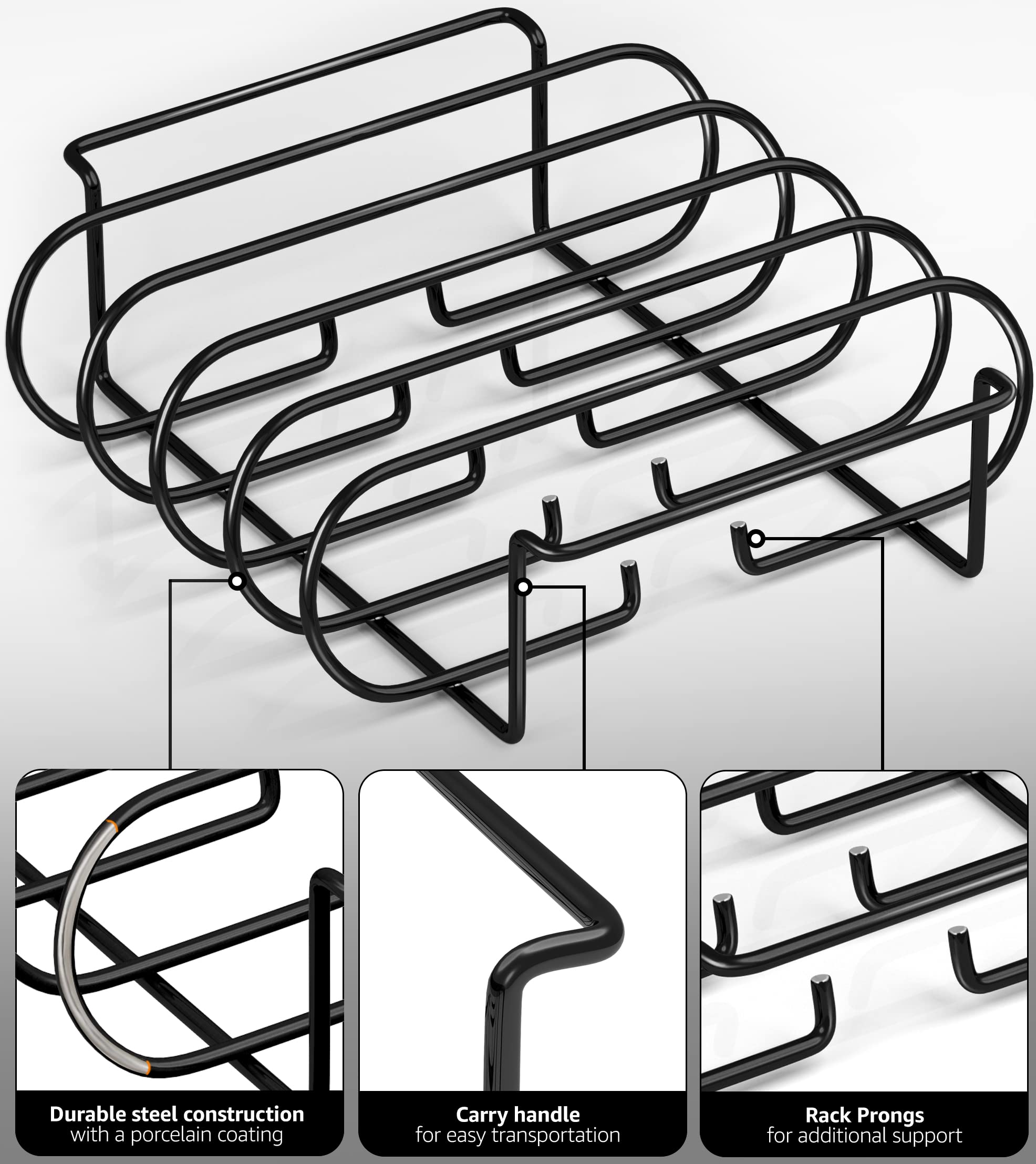 Sorbus Rib Rack displayed with grilling accessories