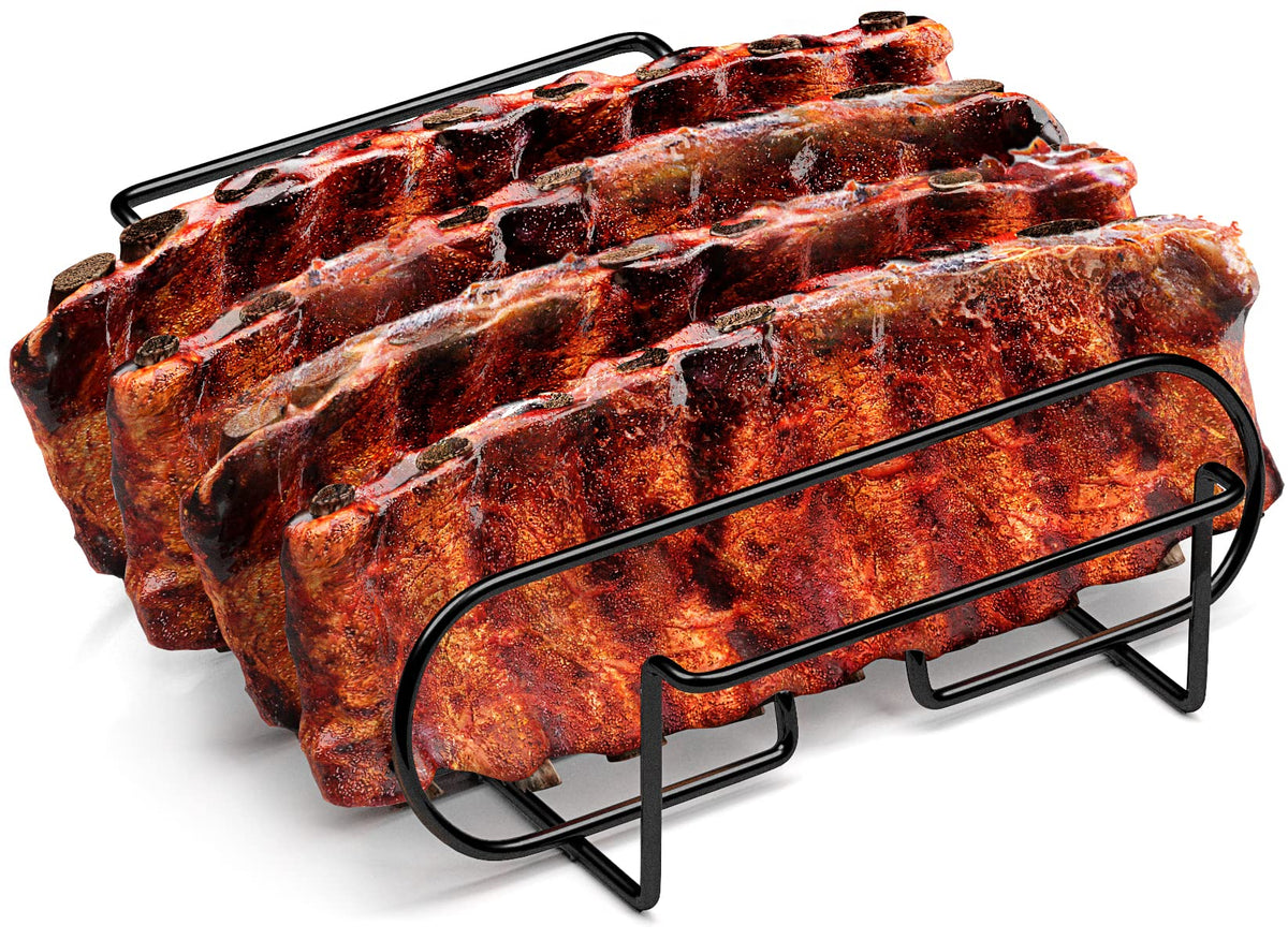 Sorbus Rib Rack front view, black steel construction