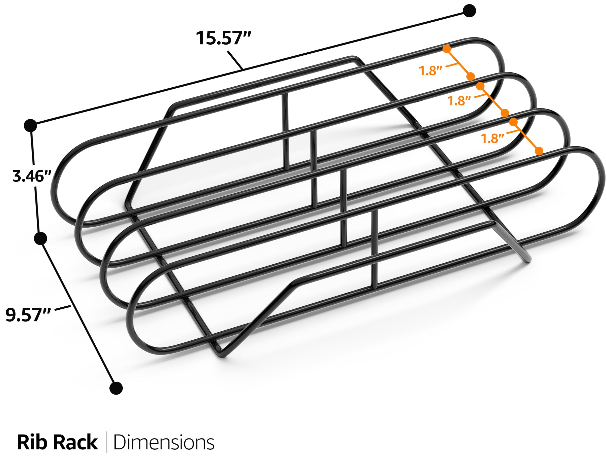 Sorbus Rib Rack holding multiple racks of ribs