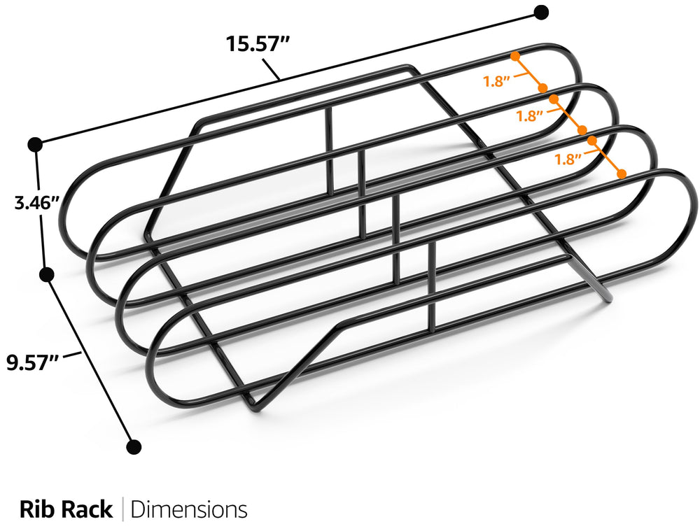 Sorbus Rib Rack holding multiple racks of ribs